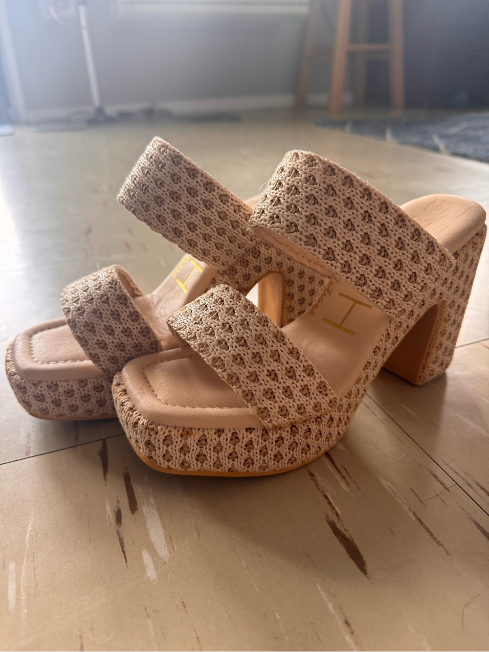 Beach by Matisse - Woven Platform Heel Sandals in Beige - Women